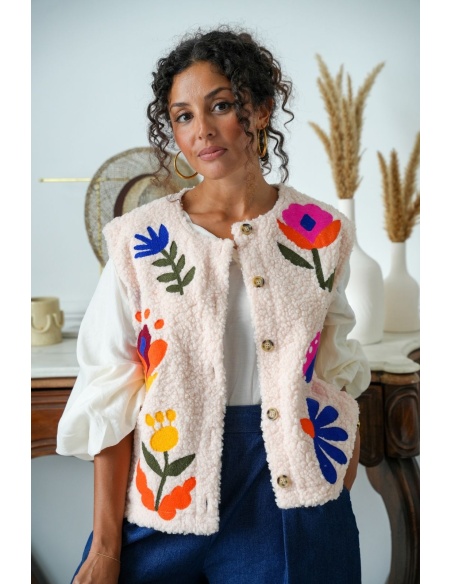 Gilet Sans Manche Broderie CLARK Noho - 1 | FEMMES