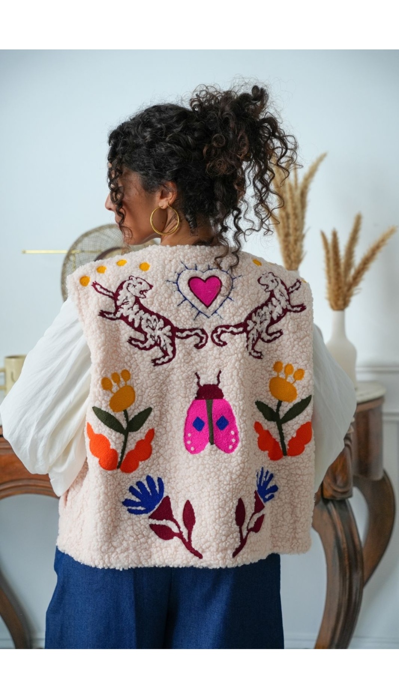 Gilet Sans Manche Broderie CLARK Noho - 4 | FEMMES