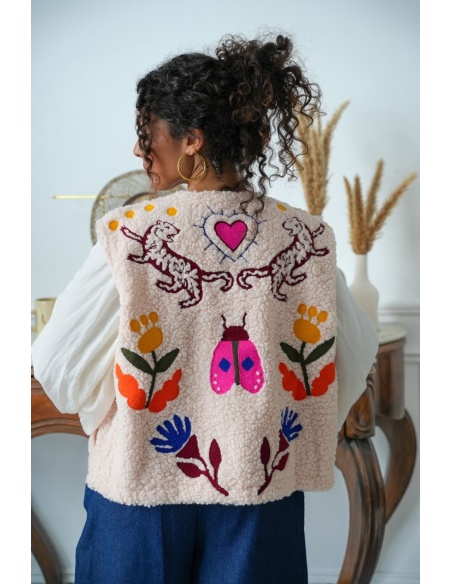 Gilet Sans Manche Broderie CLARK Noho - 4 | FEMMES