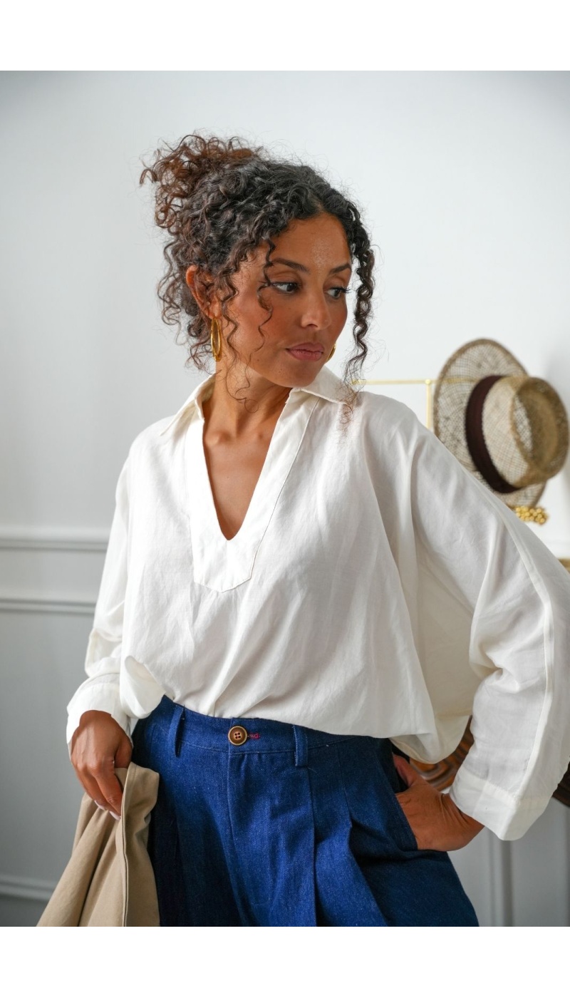 Blouse Écru POPPY Noho - 2 | Accueil