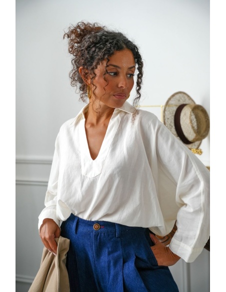 Blouse Écru POPPY Noho - 2 | Accueil