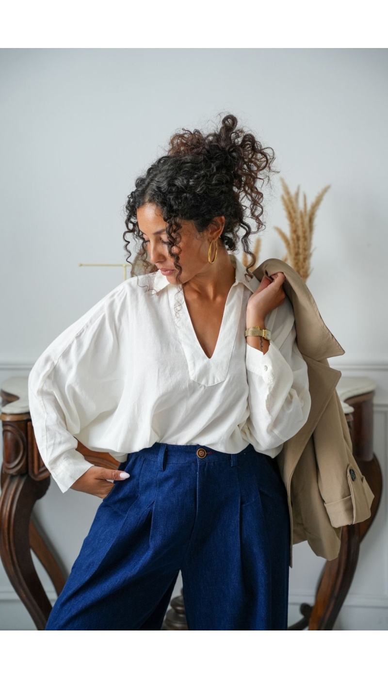 Blouse Écru POPPY Noho - 3 | Accueil