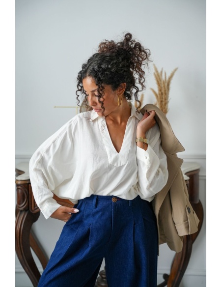 Blouse Écru POPPY Noho - 3 | Accueil