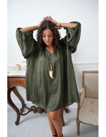 Robe Léopard Vert SURRY Noho - 1 | Accueil