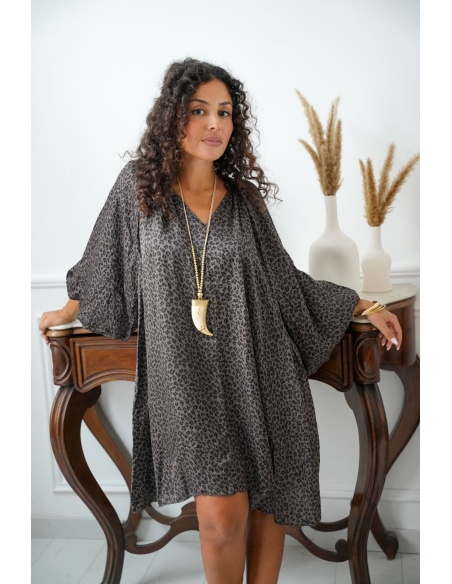 Robe Léopard Marron SURRY Noho - 1 | Accueil