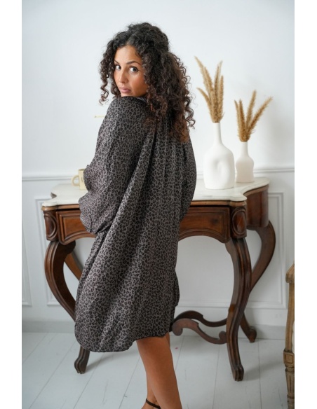 Robe Léopard Marron SURRY Noho - 4 | Accueil
