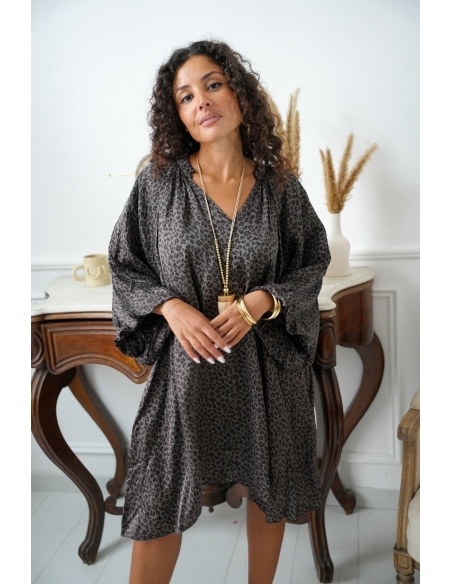 Robe Léopard Marron SURRY Noho - 5 | Accueil