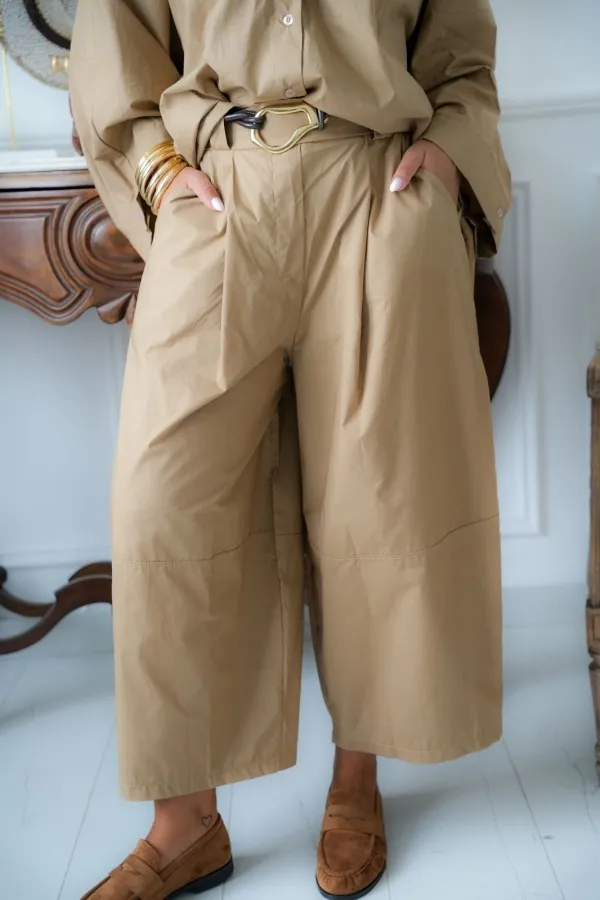 Pantalon Ample Camel STAMFORD Noho - 1 | Accueil 2