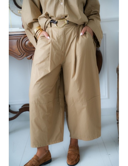 Pantalon Ample Camel STAMFORD Noho - 2 | Accueil