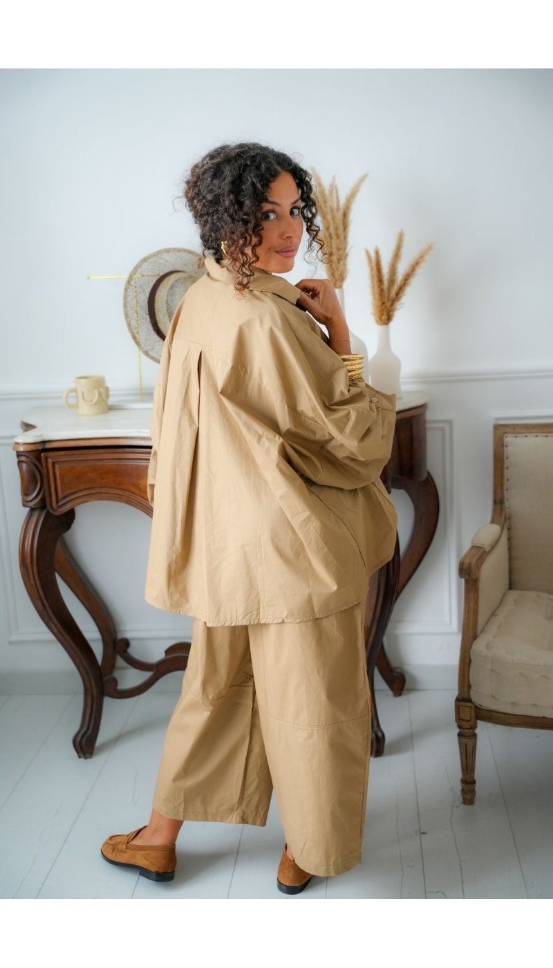 Pantalon Ample Camel STAMFORD Noho - 3 | Accueil