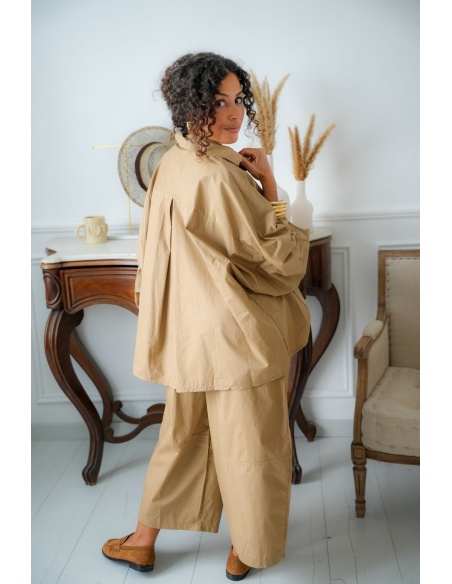 Pantalon Ample Camel STAMFORD Noho - 3 | Accueil