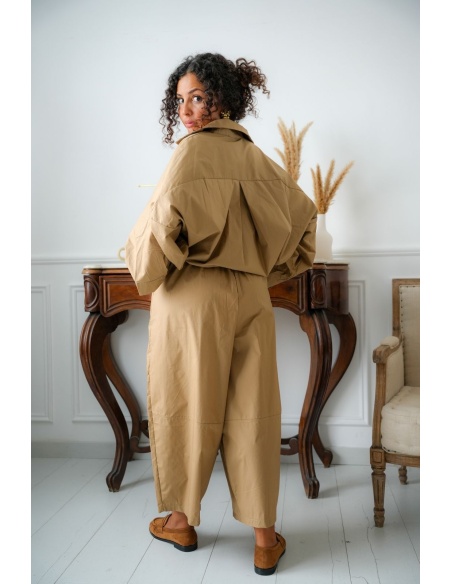 Pantalon Ample Camel STAMFORD Noho - 4 | Accueil