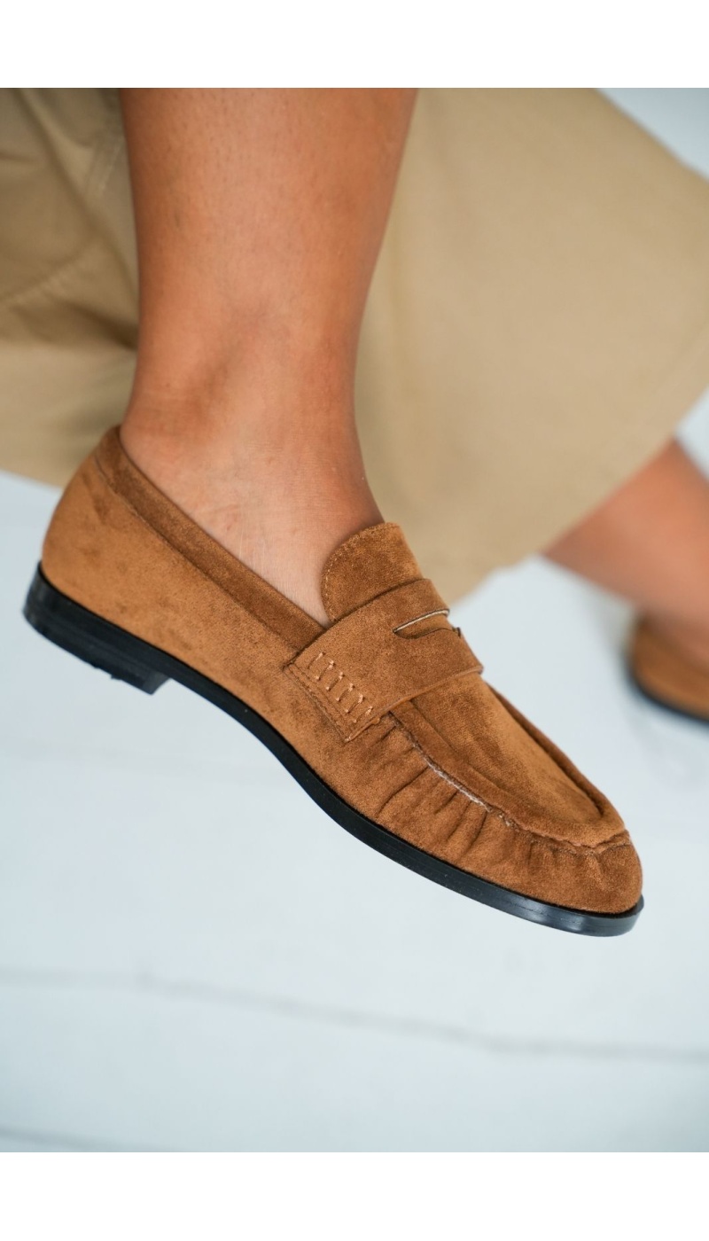 Mocassin Effet Daim Camel BOLTON Noho - 2 | Accueil