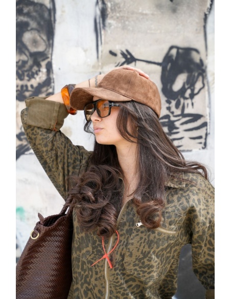 Casquette Suédine Marron ARIA Noho - 1 | Accueil