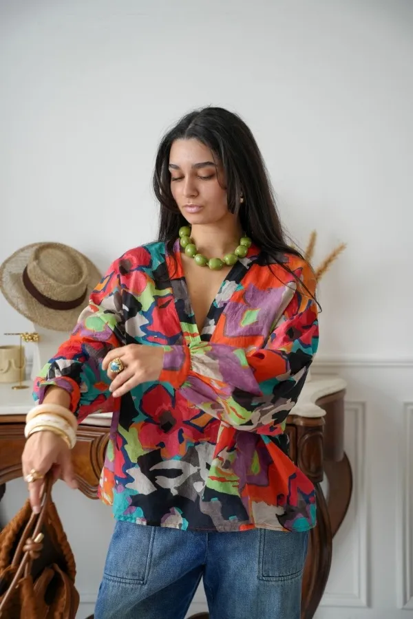 Chemisier Imprimé Multicolore COCOTERO BANDITAS - 1 | Accueil