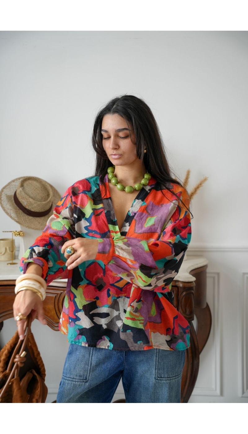 Chemisier Imprimé Multicolore COCOTERO BANDITAS - 1 | Accueil
