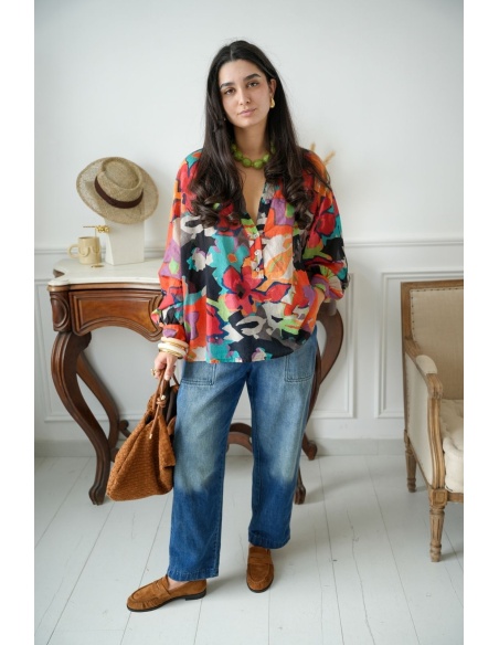 Chemisier Imprimé Multicolore COCOTERO BANDITAS - 4 | Accueil