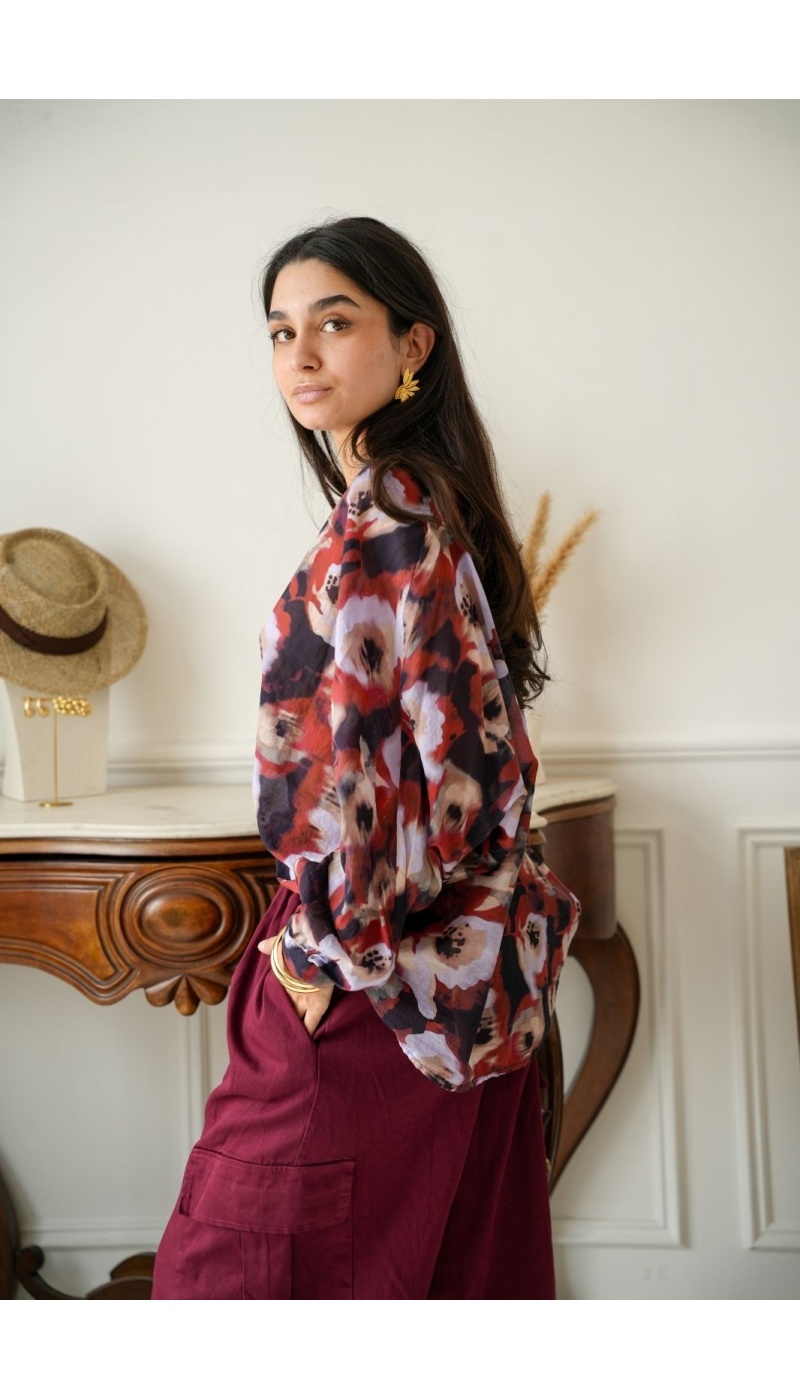BLOUSE IMPRI NOIR H26 Noho - 3 | Welcome