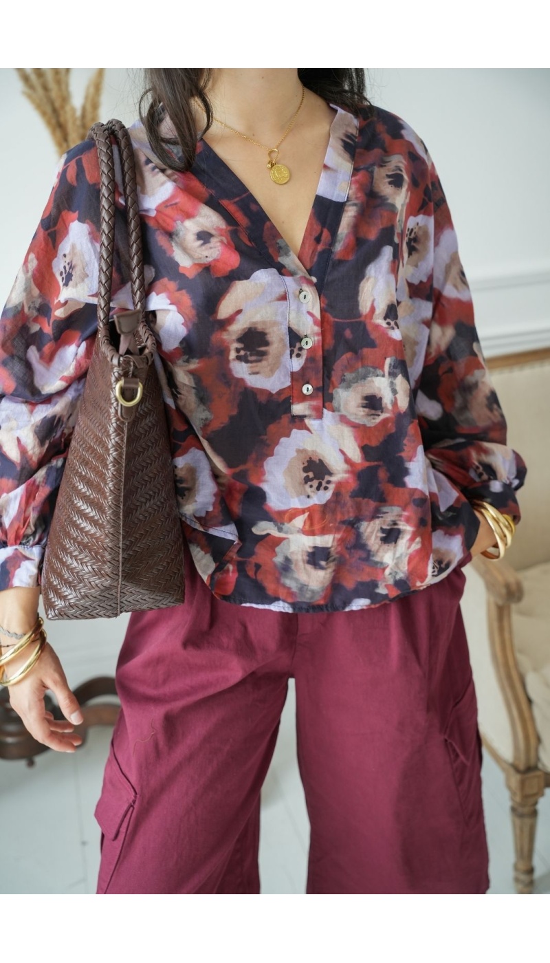 BLOUSE IMPRI NOIR H26 Noho - 2 | Welcome