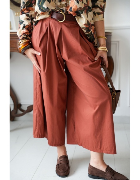 Pantalon Large Terracotta BEAUVAL Noho - 2 | Accueil