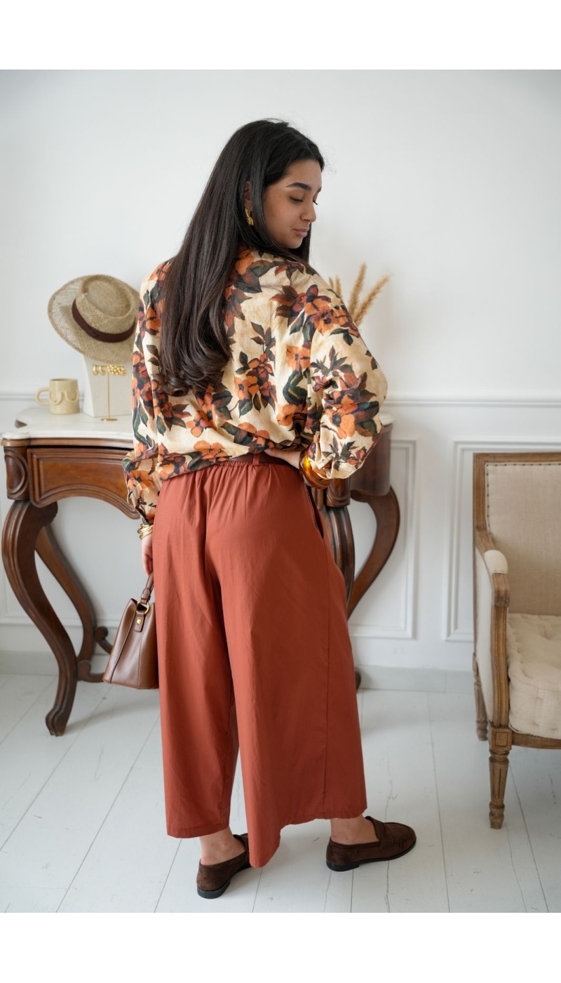 Pantalon Large Terracotta BEAUVAL Noho - 5 | Accueil