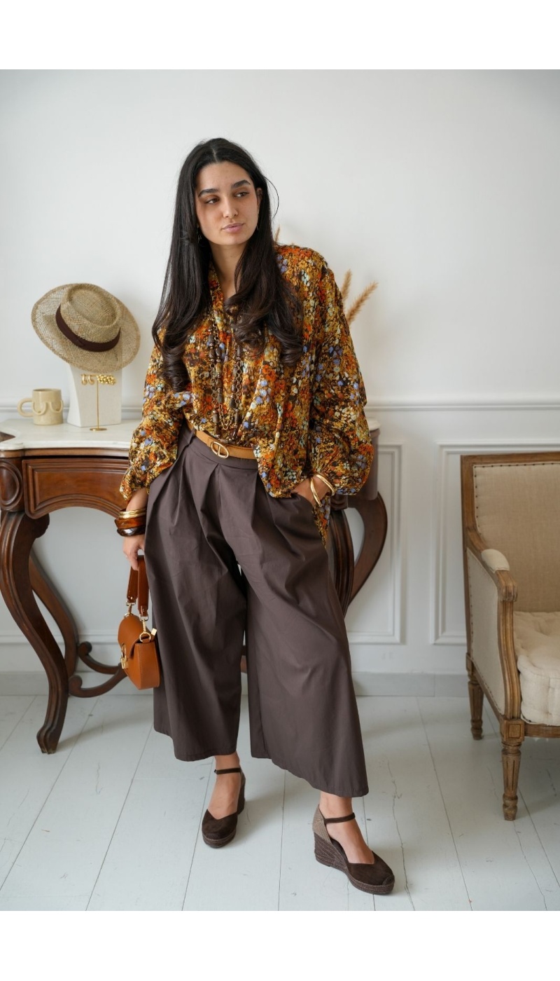 Pantalon Large Choco BEAUVAL Noho - 1 | Accueil