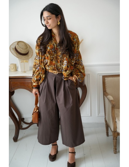 Pantalon Large Choco BEAUVAL Noho - 2 | Accueil