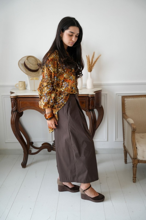 Pantalon Large Choco BEAUVAL Noho - 1 | Accueil 2