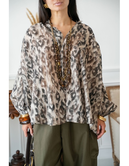 BLOUSE IMPRI BEIGE H26 Noho - 1 | Willkommen