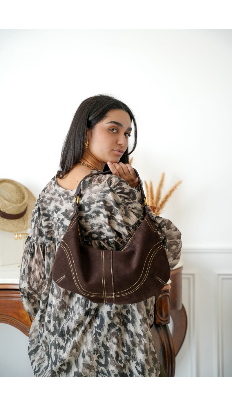 Sac Suédine Café MYLENE Noho - 1 | Accueil