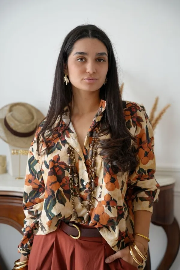 Collier Sautoir Pierre Marron DREAMIN Noho - 3 | Accueil
