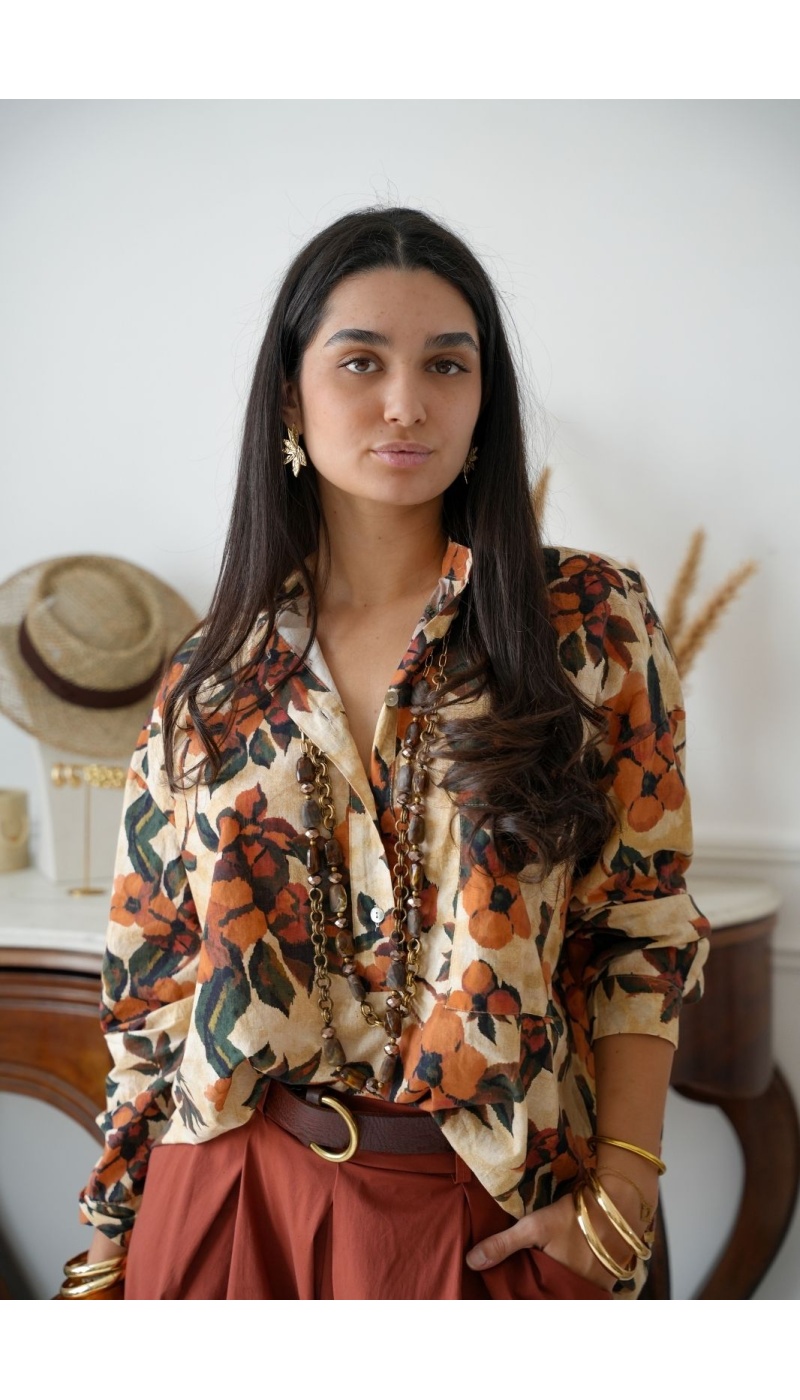Collier Sautoir Pierre Marron DREAMIN Noho - 3 | Willkommen