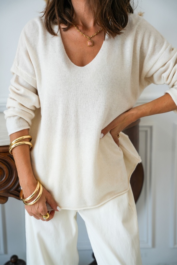 Pull Cool Ecru Banditas ARGIA BANDITAS - 1 | Accueil 2