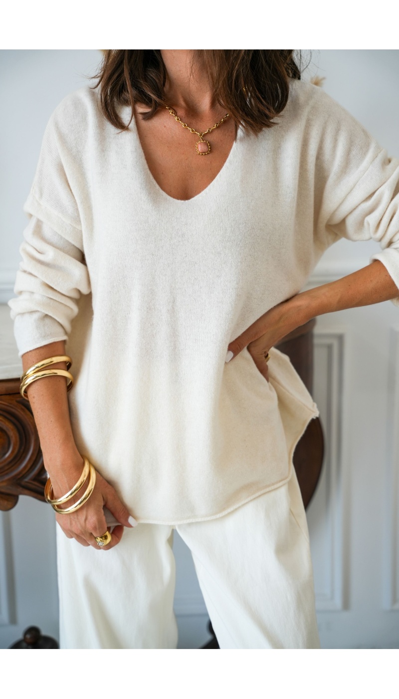 Pull Cool Ecru Banditas ARGIA BANDITAS - 2 | Accueil