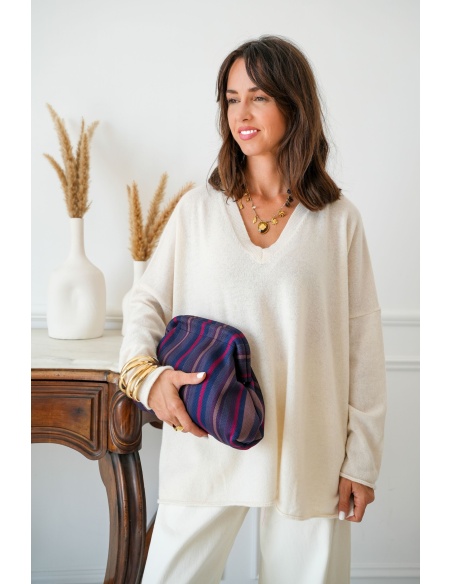 Pull No Music Beige MYSTI BANDITAS - 2 | Accueil