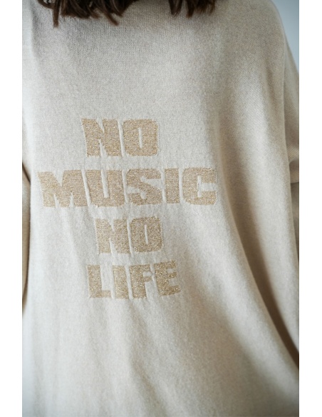 Pull No Music Beige MYSTI BANDITAS - 3 | Accueil