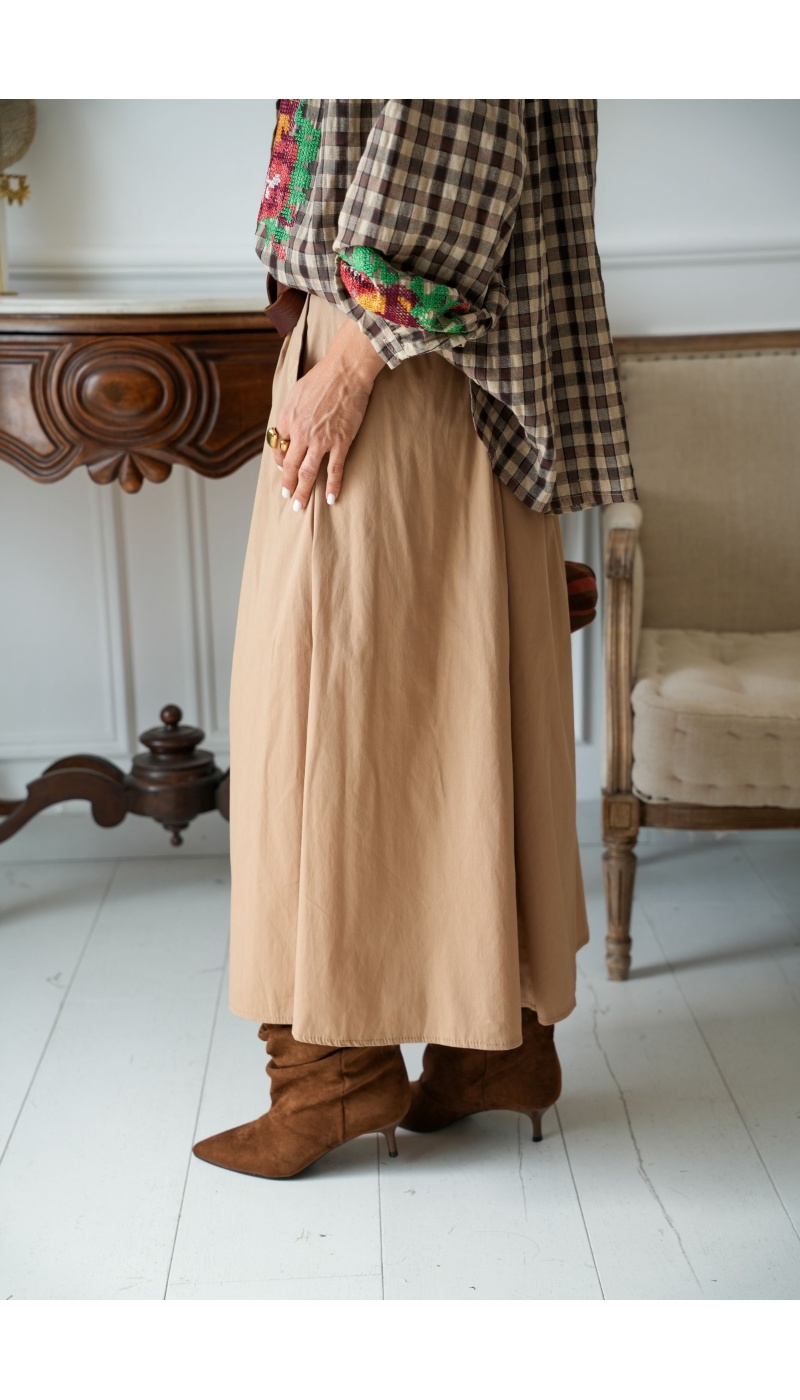 Jupe Longue Beige ALERIA Noho - 3 | Accueil
