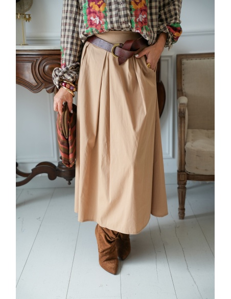 Jupe Longue Beige ALERIA Noho - 2 | Accueil