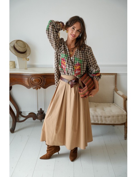 Chemisier Carreaux Marron Johanna Johanna - 5 | Welcome
