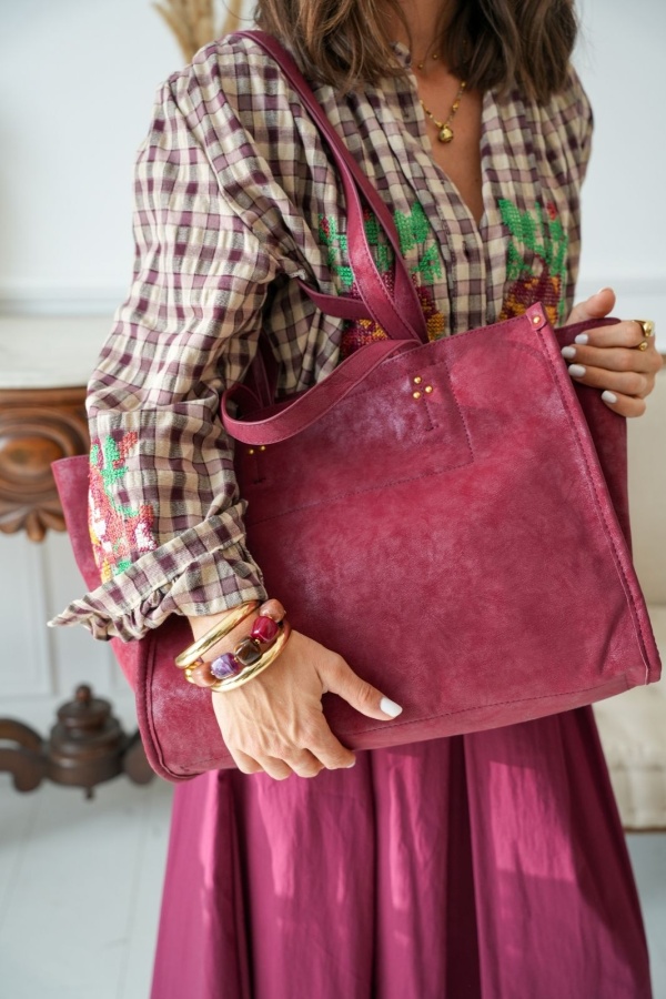 Sac Cabas Rouge CERVIONE Noho - 1 | Accueil