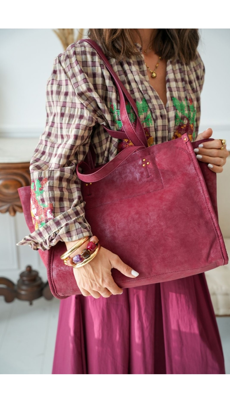 Sac Cabas Rouge CERVIONE Noho - 1 | Accueil