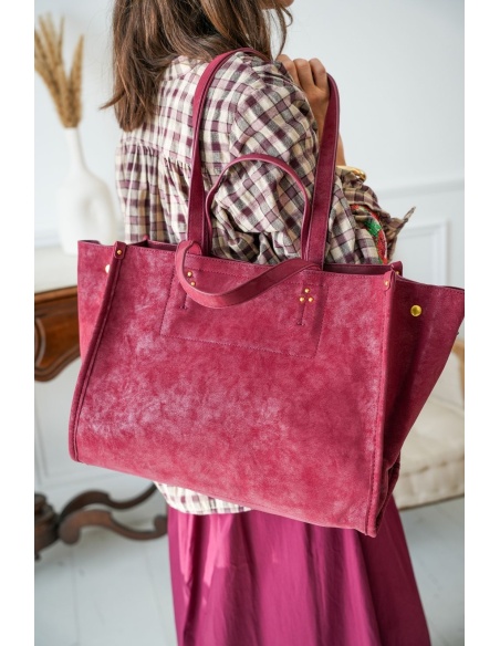 Sac Cabas Rouge CERVIONE Noho - 2 | Accueil