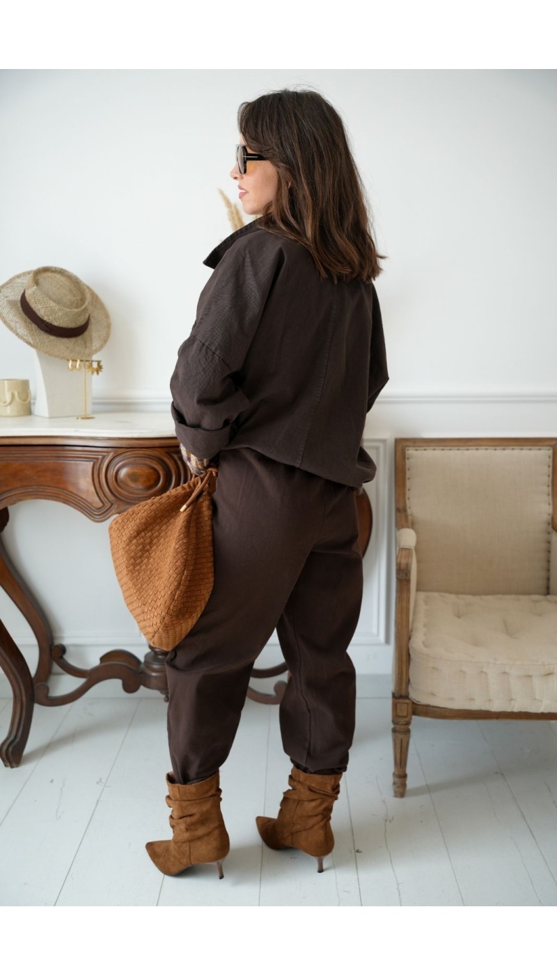 Pantalon Marron SOCCIA Noho - 4 | Accueil