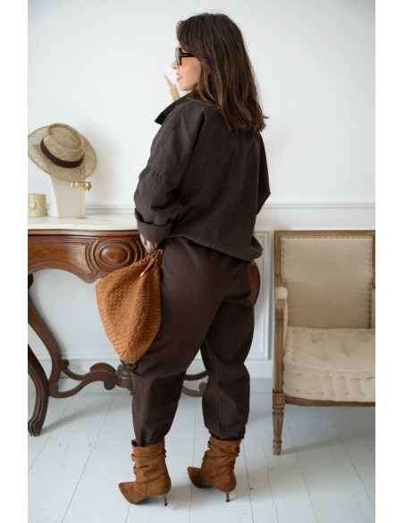 Pantalon Marron SOCCIA Noho - 4 | Accueil