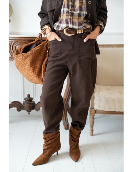 Pantalon Marron SOCCIA Noho - 3 | Accueil