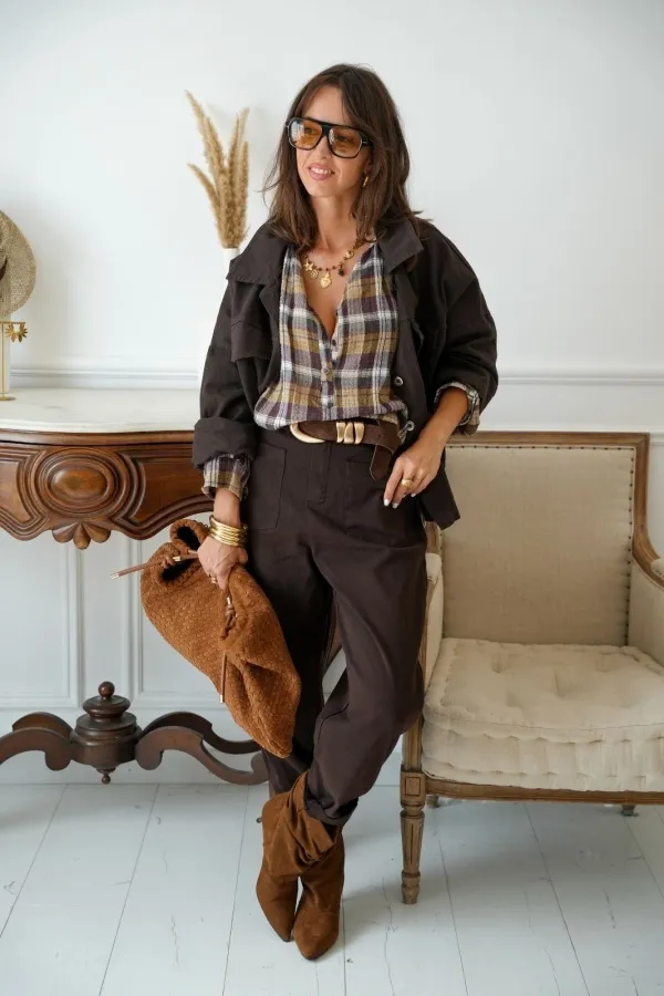 Pantalon Marron SOCCIA Noho - 1 | Accueil