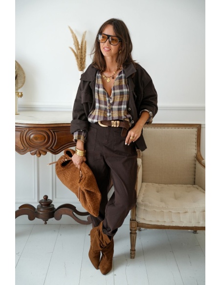 Pantalon Marron SOCCIA Noho - 1 | Accueil