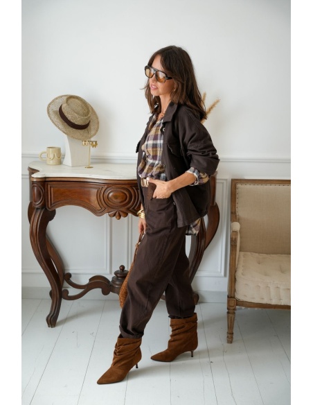 Pantalon Marron SOCCIA Noho - 2 | Accueil
