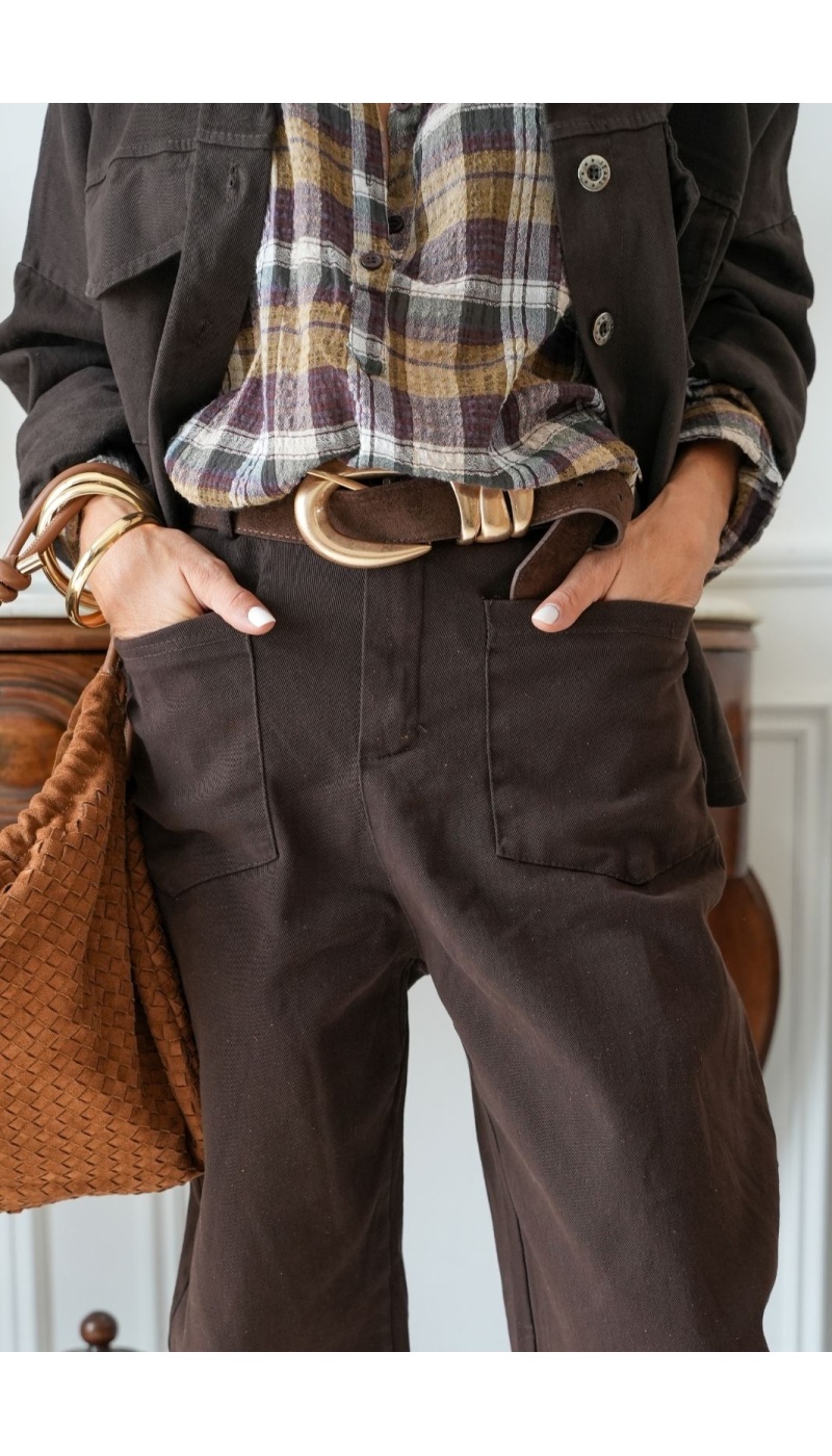 Ceinture Doré Marron TALLONE Noho - 1 | Accueil