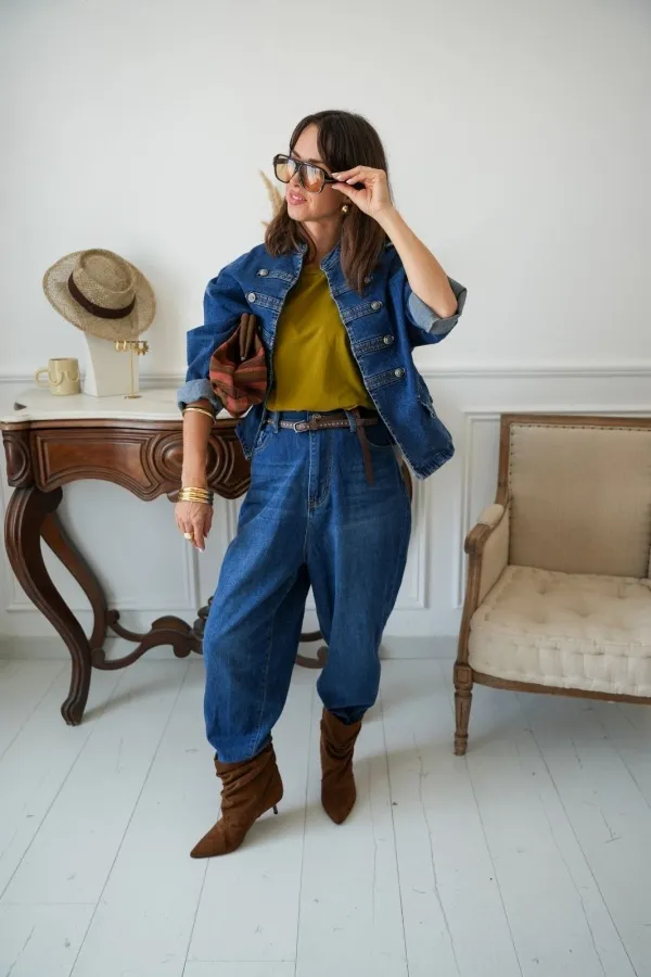 Jean Baggy Ceinture VENACO Noho - 1 | Accueil